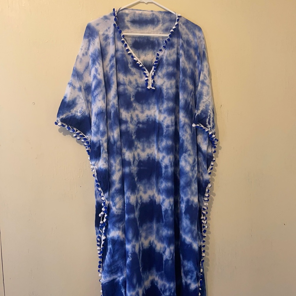 Tie dye poncho dress